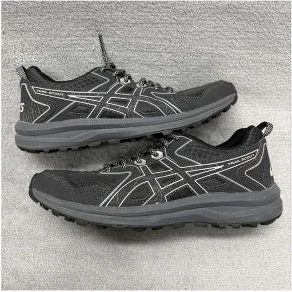GUC ASICS Trail Scout Shoes Womens Black Gray Trail Running Sneakers (Size 7) - Picture 6 of 8